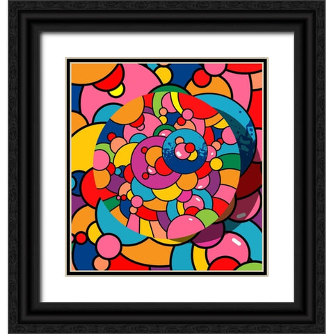 Coaster Orb Black Ornate Wood Framed Art Print with Double Matting by Green, Howie