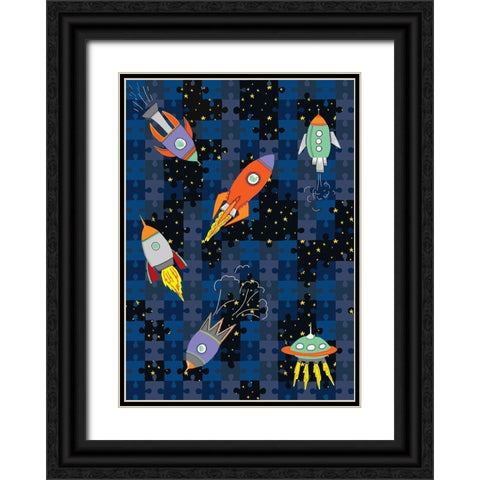 A Peice Of Space Black Ornate Wood Framed Art Print with Double Matting by HUE and MI and Sangita