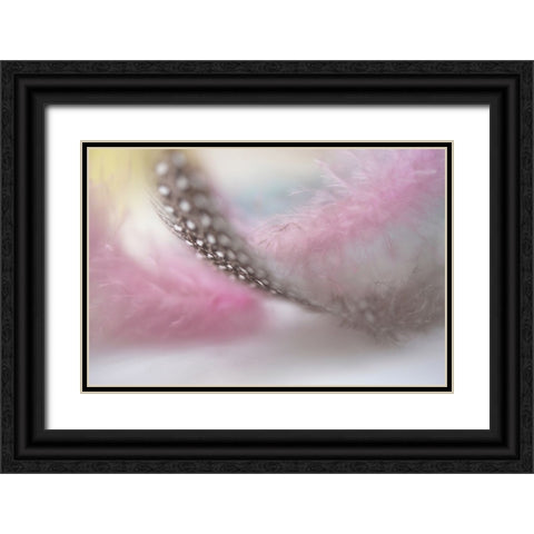Angels Flight Series Nightingales Trill Black Ornate Wood Framed Art Print with Double Matting by Jenny Rainbow Fine Art