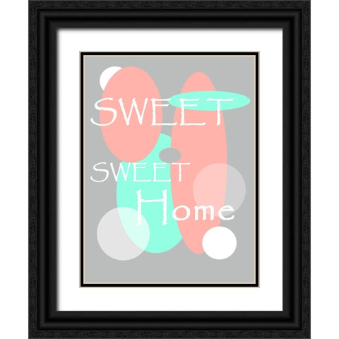 Digital Art Sweet Sweet Home Black Ornate Wood Framed Art Print with Double Matting by Jenny Rainbow Fine Art