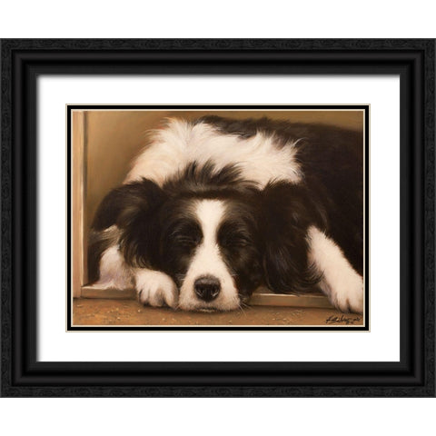 310 Black Ornate Wood Framed Art Print with Double Matting by Silver, John