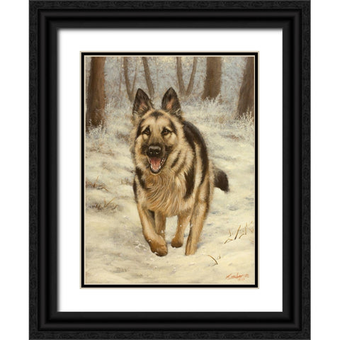 339 Black Ornate Wood Framed Art Print with Double Matting by Silver, John