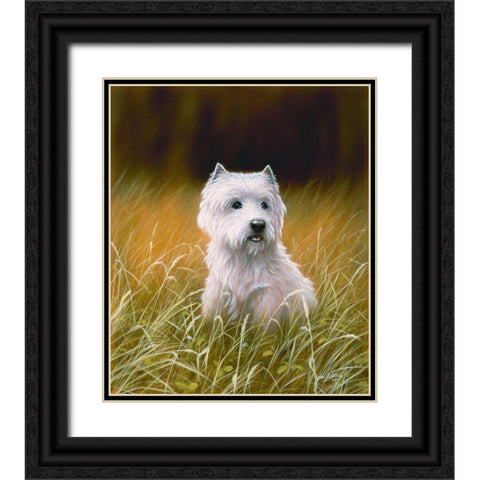 Js79-A Black Ornate Wood Framed Art Print with Double Matting by Silver, John