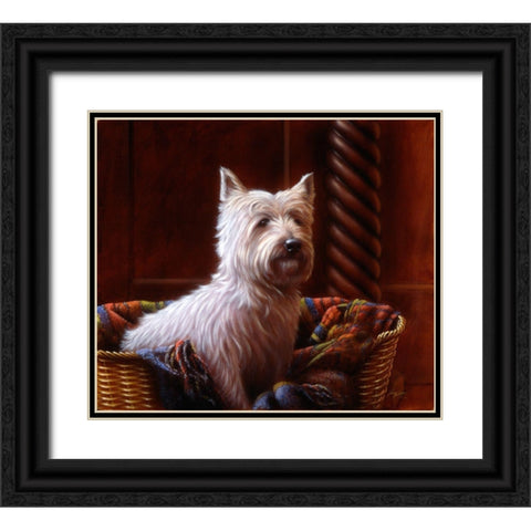 Js104-B Black Ornate Wood Framed Art Print with Double Matting by Silver, John