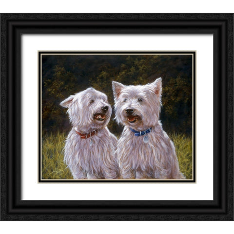 Js120-C Black Ornate Wood Framed Art Print with Double Matting by Silver, John