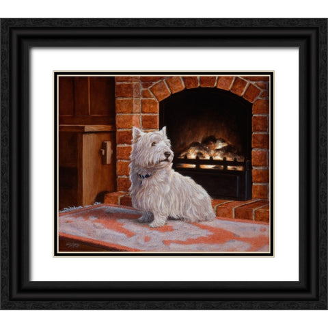 Js129-B Black Ornate Wood Framed Art Print with Double Matting by Silver, John