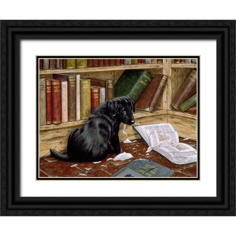 Js7-B Black Ornate Wood Framed Art Print with Double Matting by Silver, John