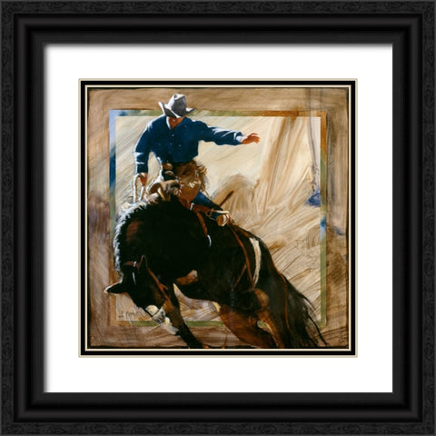 Coming Out Black Ornate Wood Framed Art Print with Double Matting by Knauf, J.E.