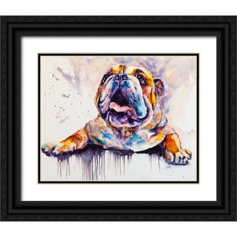 Im Feeling Peckish Black Ornate Wood Framed Art Print with Double Matting by Art by Leslie Franklin