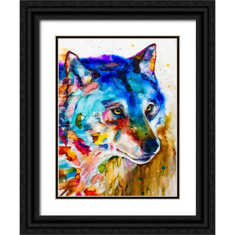 Shades of Grey Black Ornate Wood Framed Art Print with Double Matting by Art by Leslie Franklin