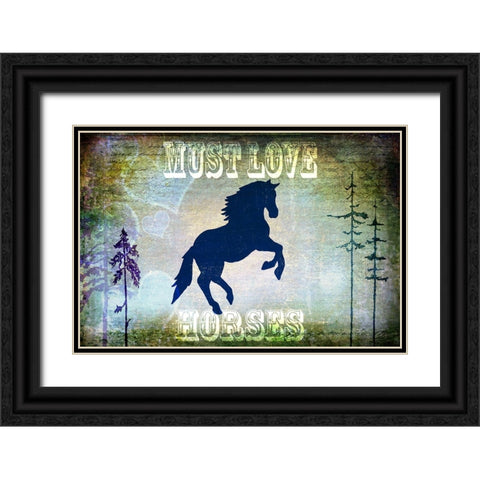 Country Horse II Black Ornate Wood Framed Art Print with Double Matting by LightBoxJournal