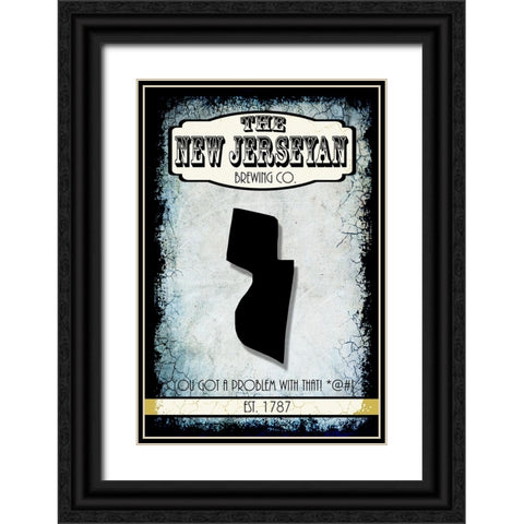 States Brewing Co_New Jersey Black Ornate Wood Framed Art Print with Double Matting by LightBoxJournal