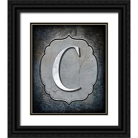 Letter C Black Ornate Wood Framed Art Print with Double Matting by LightBoxJournal