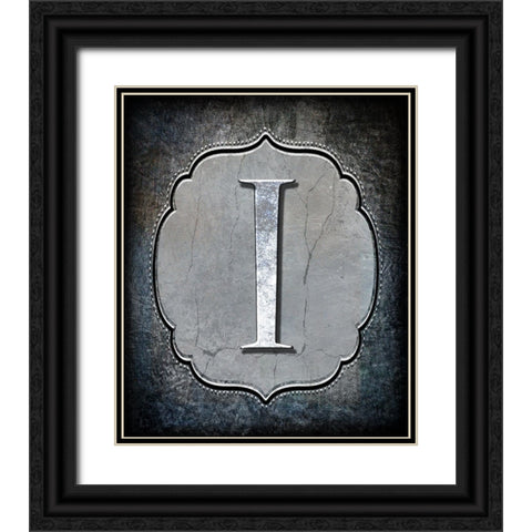Letter I Black Ornate Wood Framed Art Print with Double Matting by LightBoxJournal