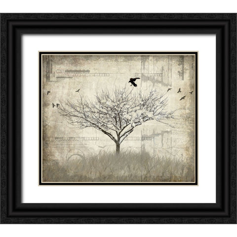 August Tree 1 Black Ornate Wood Framed Art Print with Double Matting by LightBoxJournal