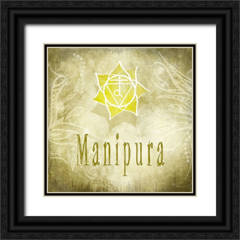 ChakrasYoga_Manipura V3 4 Black Ornate Wood Framed Art Print with Double Matting by LightBoxJournal