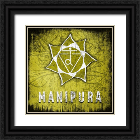 ChakrasYoga_Symbol_Manipura Black Ornate Wood Framed Art Print with Double Matting by LightBoxJournal