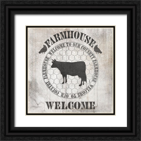 DownOnTheFarmCountry V2 Black Ornate Wood Framed Art Print with Double Matting by LightBoxJournal