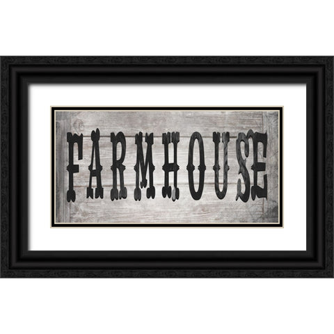 FarmFreshFarmSign V2 Black Ornate Wood Framed Art Print with Double Matting by LightBoxJournal