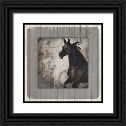 GypsyHorse Collection V1 9 Black Ornate Wood Framed Art Print with Double Matting by LightBoxJournal