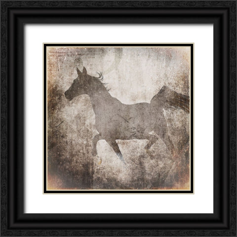 GypsyHorse Collection V2 7 Black Ornate Wood Framed Art Print with Double Matting by LightBoxJournal