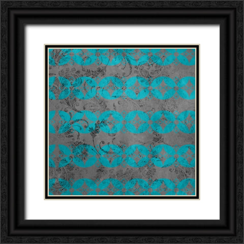 GypsyHorse CollectionSurfacePattern V1 17 Black Ornate Wood Framed Art Print with Double Matting by LightBoxJournal