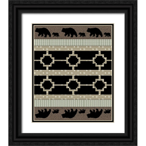 Bear_SurfacePattern V1 3 Black Ornate Wood Framed Art Print with Double Matting by LightBoxJournal