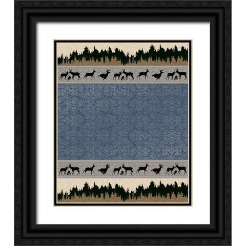 Deer_SurfacePattern V1 6 Black Ornate Wood Framed Art Print with Double Matting by LightBoxJournal