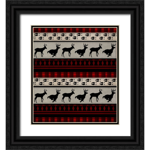 Lodge Surface Pattern_V1 5 Black Ornate Wood Framed Art Print with Double Matting by LightBoxJournal