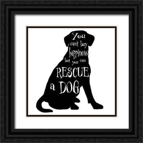Rescue Dog 6 Black Ornate Wood Framed Art Print with Double Matting by LightBoxJournal