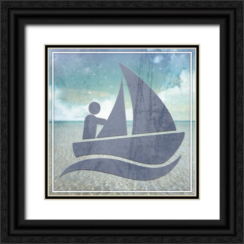 Signs_Boating2_V1 Black Ornate Wood Framed Art Print with Double Matting by LightBoxJournal