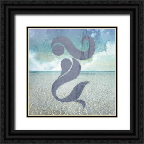 Signs_Mermaid Black Ornate Wood Framed Art Print with Double Matting by LightBoxJournal