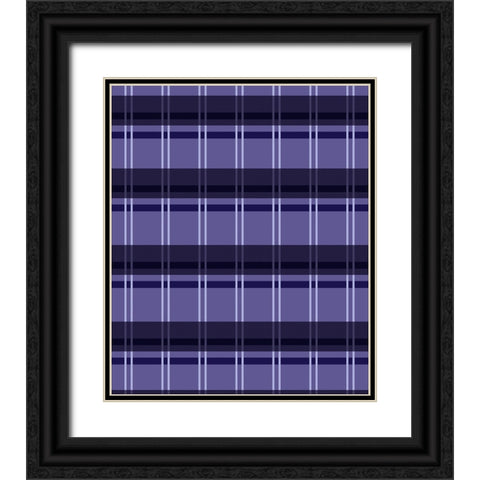 Ultra Violet Plaid 01 Black Ornate Wood Framed Art Print with Double Matting by LightBoxJournal