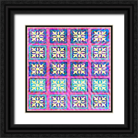 BoHo Girl Pattern 05 Black Ornate Wood Framed Art Print with Double Matting by LightBoxJournal