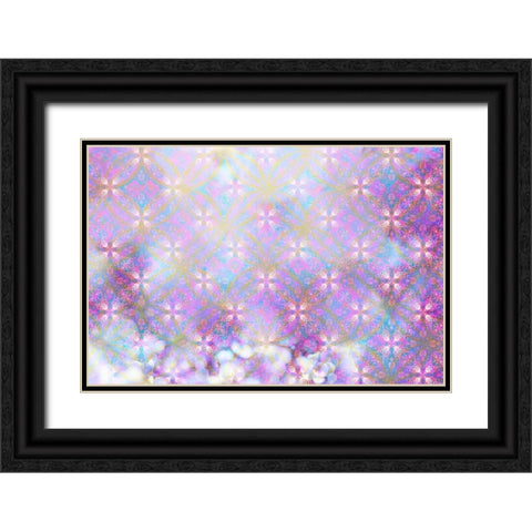 Cherry Blu Pattern 01 Black Ornate Wood Framed Art Print with Double Matting by LightBoxJournal