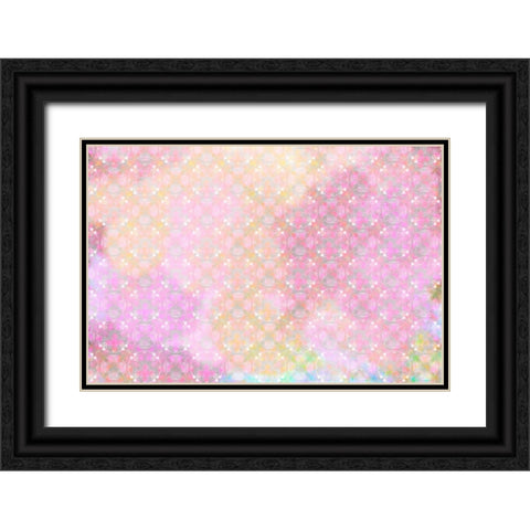 Spring Blooms Pattern 01 Black Ornate Wood Framed Art Print with Double Matting by LightBoxJournal