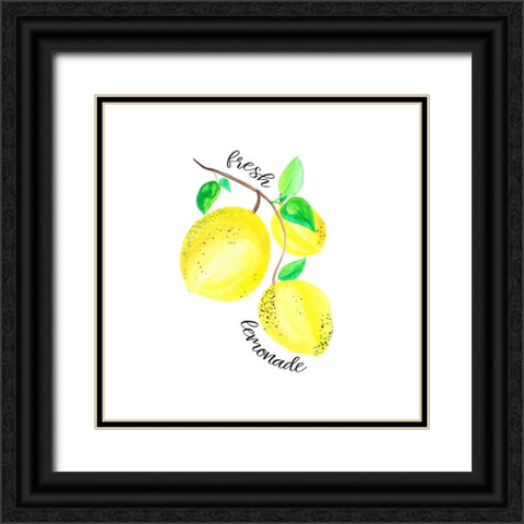 Easy Peasy Lemon Kitchen 4 Black Ornate Wood Framed Art Print with Double Matting by LightBoxJournal