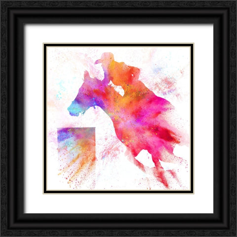 Painted Cowgirl 02 Black Ornate Wood Framed Art Print with Double Matting by LightBoxJournal