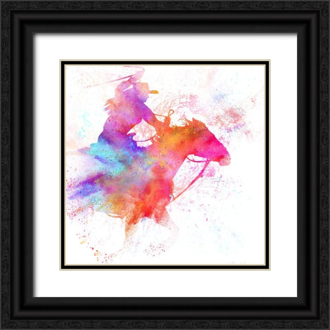 Painted Cowgirl 03 Black Ornate Wood Framed Art Print with Double Matting by LightBoxJournal