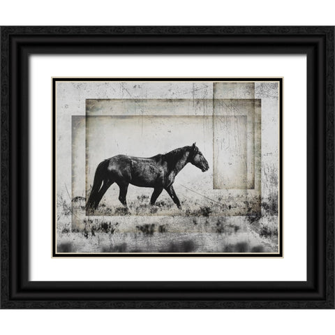 Wild Horses of the Great Basin 05 Black Ornate Wood Framed Art Print with Double Matting by LightBoxJournal