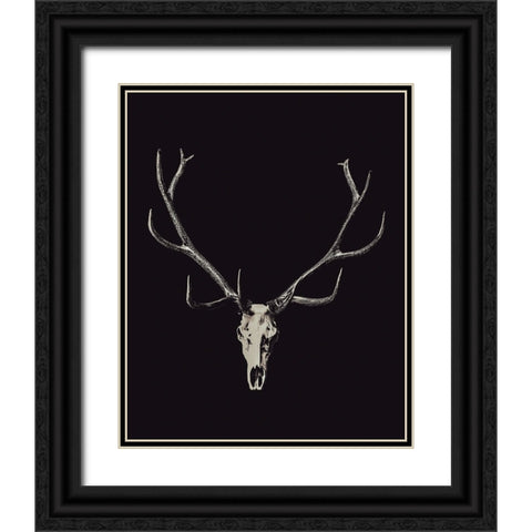 The Rustic Antler 01 Black Ornate Wood Framed Art Print with Double Matting by LightBoxJournal