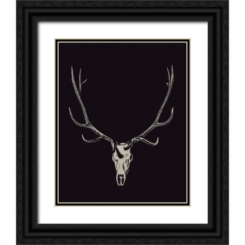 The Rustic Antler 02 Black Ornate Wood Framed Art Print with Double Matting by LightBoxJournal