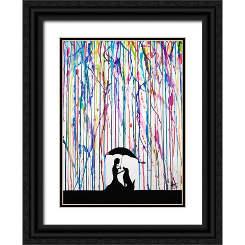 Sempre Black Ornate Wood Framed Art Print with Double Matting by Allante, Marc