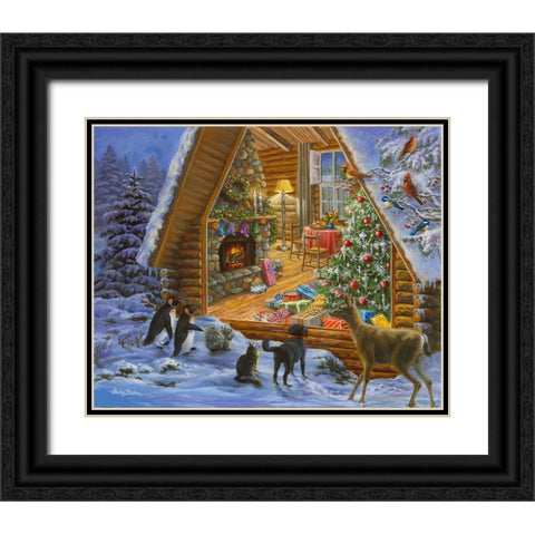 Let’s Get Together Black Ornate Wood Framed Art Print with Double Matting by Boehme, Nicky