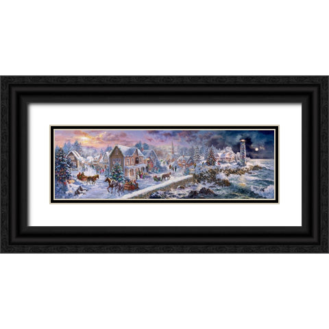 Holiday at Seaside Black Ornate Wood Framed Art Print with Double Matting by Boehme, Nicky