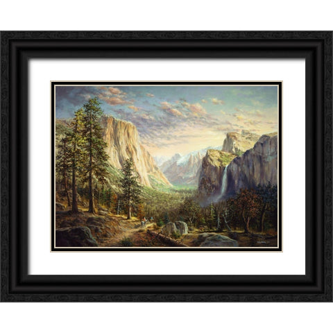 Riding The Range Black Ornate Wood Framed Art Print with Double Matting by Boehme, Nicky