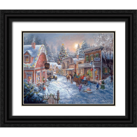 Good Old Days Black Ornate Wood Framed Art Print with Double Matting by Boehme, Nicky