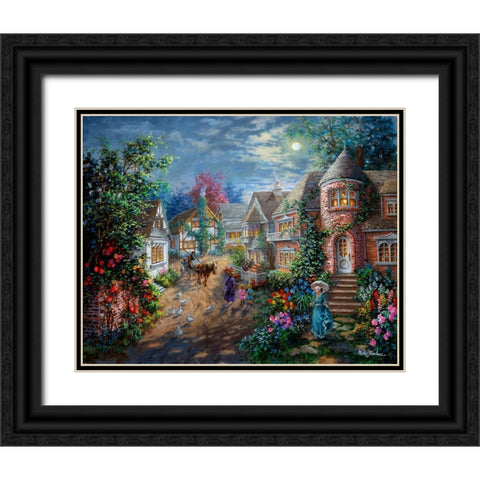 Moonlight Splendor Black Ornate Wood Framed Art Print with Double Matting by Boehme, Nicky