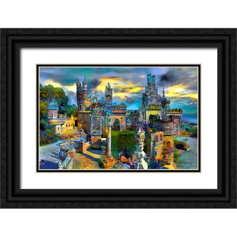 Benalmadena Spain Colomares Castle Black Ornate Wood Framed Art Print with Double Matting by Gavidia, Pedro