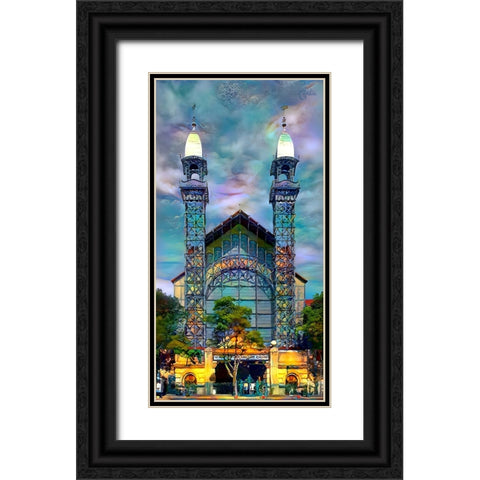 Mexico City Chopo Museum Front Black Ornate Wood Framed Art Print with Double Matting by Gavidia, Pedro
